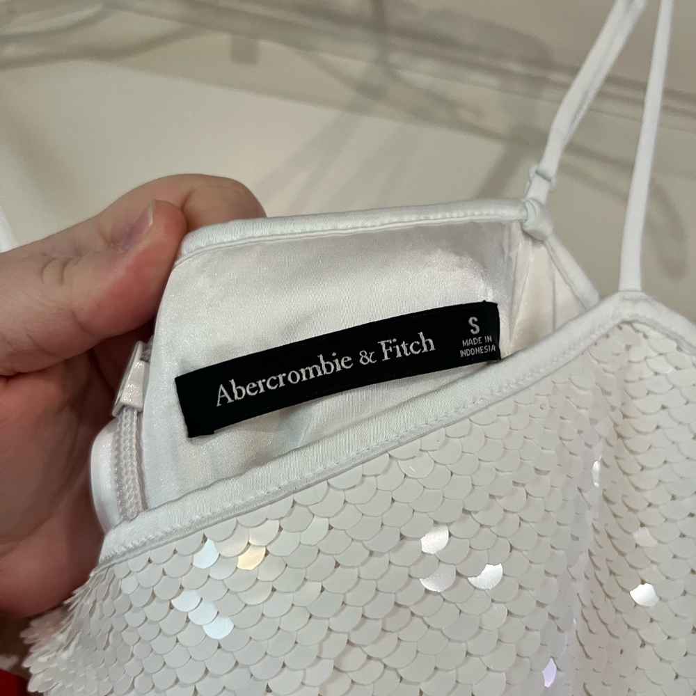 Abercrombie & Fitch White Sequin Dress - Picture 3 of 4